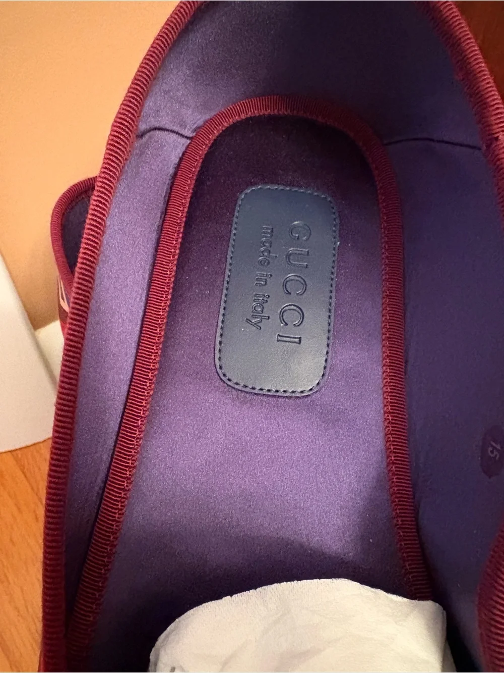 Men’s Gucci Voyage Satin Geometric G’S New Slippers Size 15